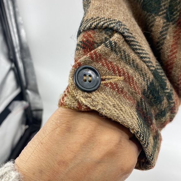 Vintage 1970's Woolrich Wool Coat Jacket pockets faux fur lining zipper closure - Picture 5 of 8